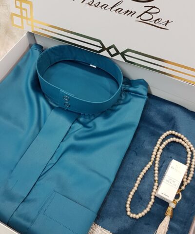 Coffret Qamis Saoudien Tissu Satiné