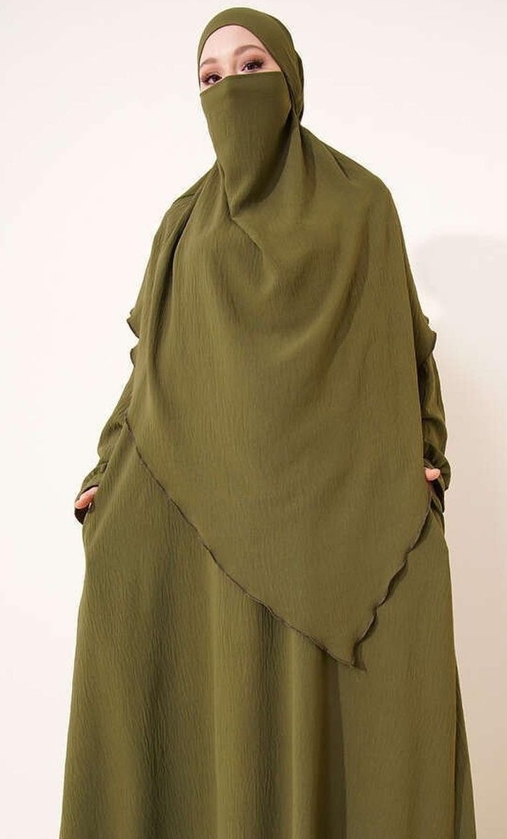 Robe et Khimar en Jazz 1 voile assortis – Image 3