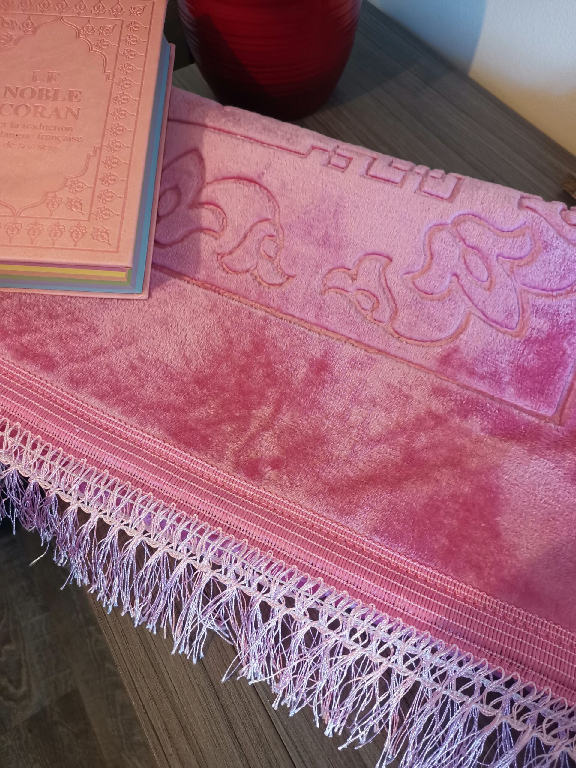 Tapis de prière épais luxe ROSE CLAIR – Image 2
