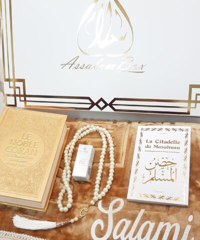 Coffret Or/ Blanc Tapis épais Coran
