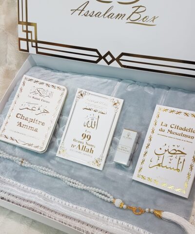 Coffret light Grey Tapis épais blanc Trio