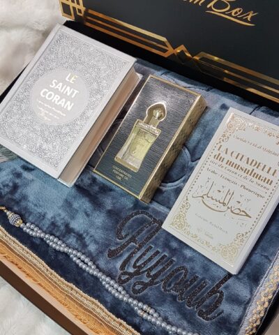 Coffret CORAN SILVER Phonétique Tapis épais Luxe Citadelle Musk Dubai