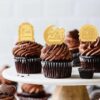 Lot de 5 décorations pour Cupcake EID MUBARAK en plexiglas doré Dôme – Image 2