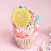 Lot de 5 décoration pour Cupcake EID MUBARAK en plexiglas doré - Oriental – Image 2