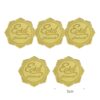 Lot de 5 décoration pour Cupcake EID MUBARAK en plexiglas doré - Najma