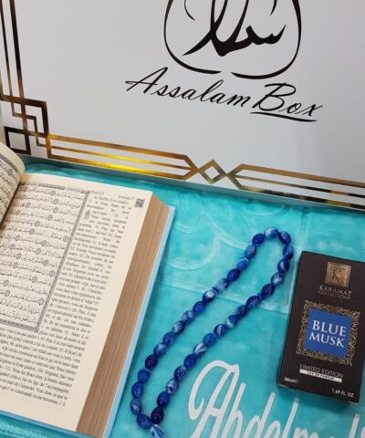 Alternative view of Coffret Grand CORAN Light Blue Tapis épais Musk Karamat
