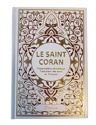 Coran Arabe/Français/Phonétique (Blanc doré) Grand format