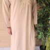 Qamis Haramain Beige en lin tissu été
