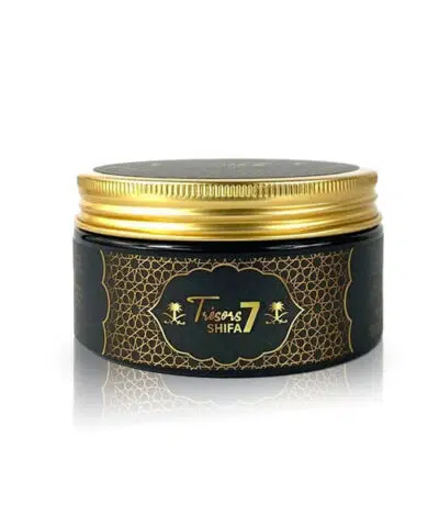 Miel Trésors du golfe Le shifae (miel,dattes ajwa, eau zam zam, nigelle, curcuma, fenugrec,fenouil)