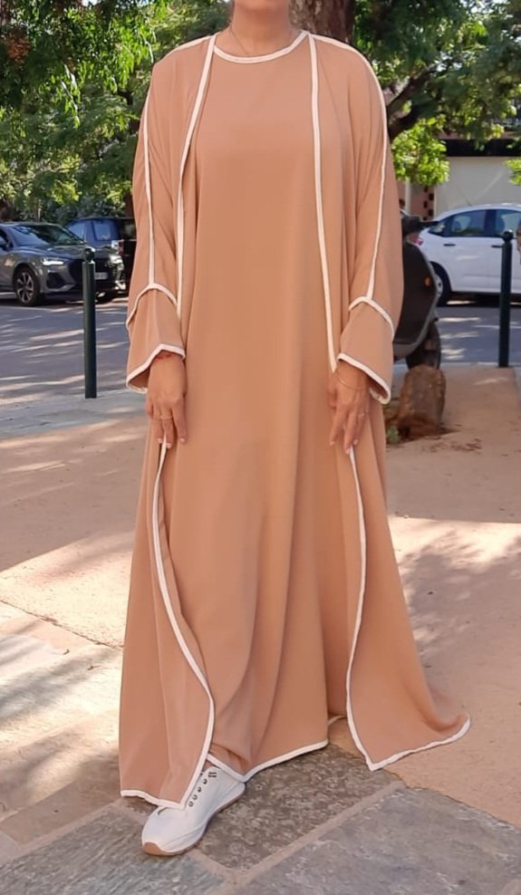 Ensemble Kimono, Robe sans manches et Hijab – Image 2