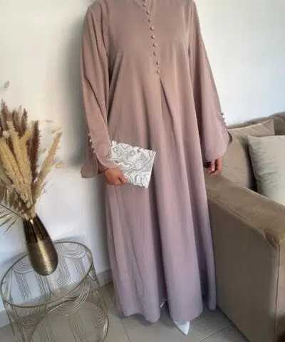 Alternative view of Abaya Robe longue Malia avec boutons