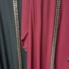 Abaya Robe Malika avec bande dorée feuille – Image 5