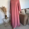 Abaya robe soie de Médine manches bicolores – Image 5