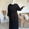 Abaya Robe avec broderies fleurs et ceinture – Image 7
