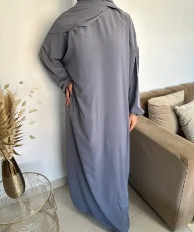 Alternative view of Robe de prière avec hijab intégré en Soie de Médine