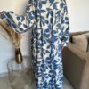 Abaya Robe d'été fleurie en lin – Image 3