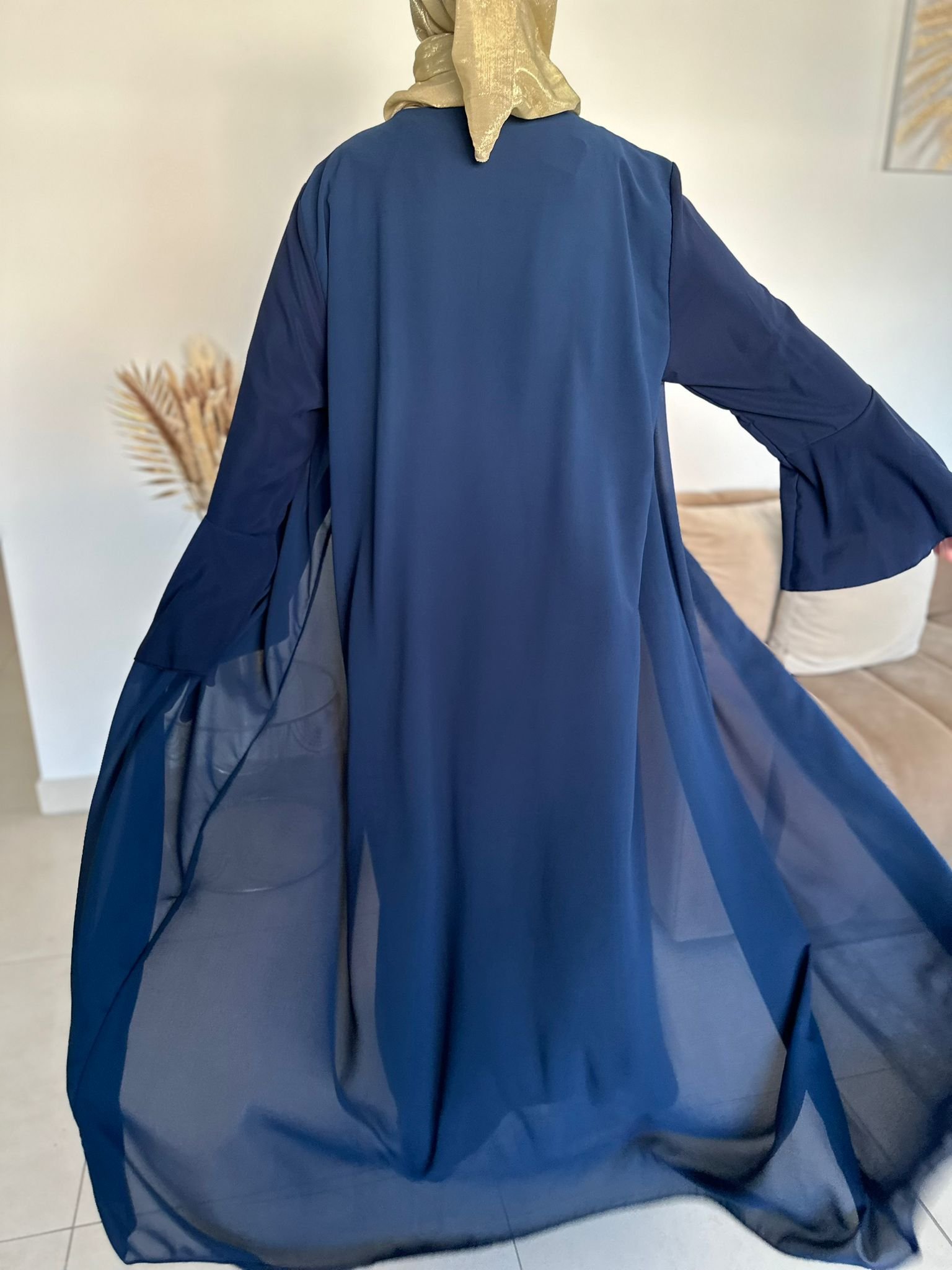 Abaya Robe de soirée voile en mousseline – Image 9