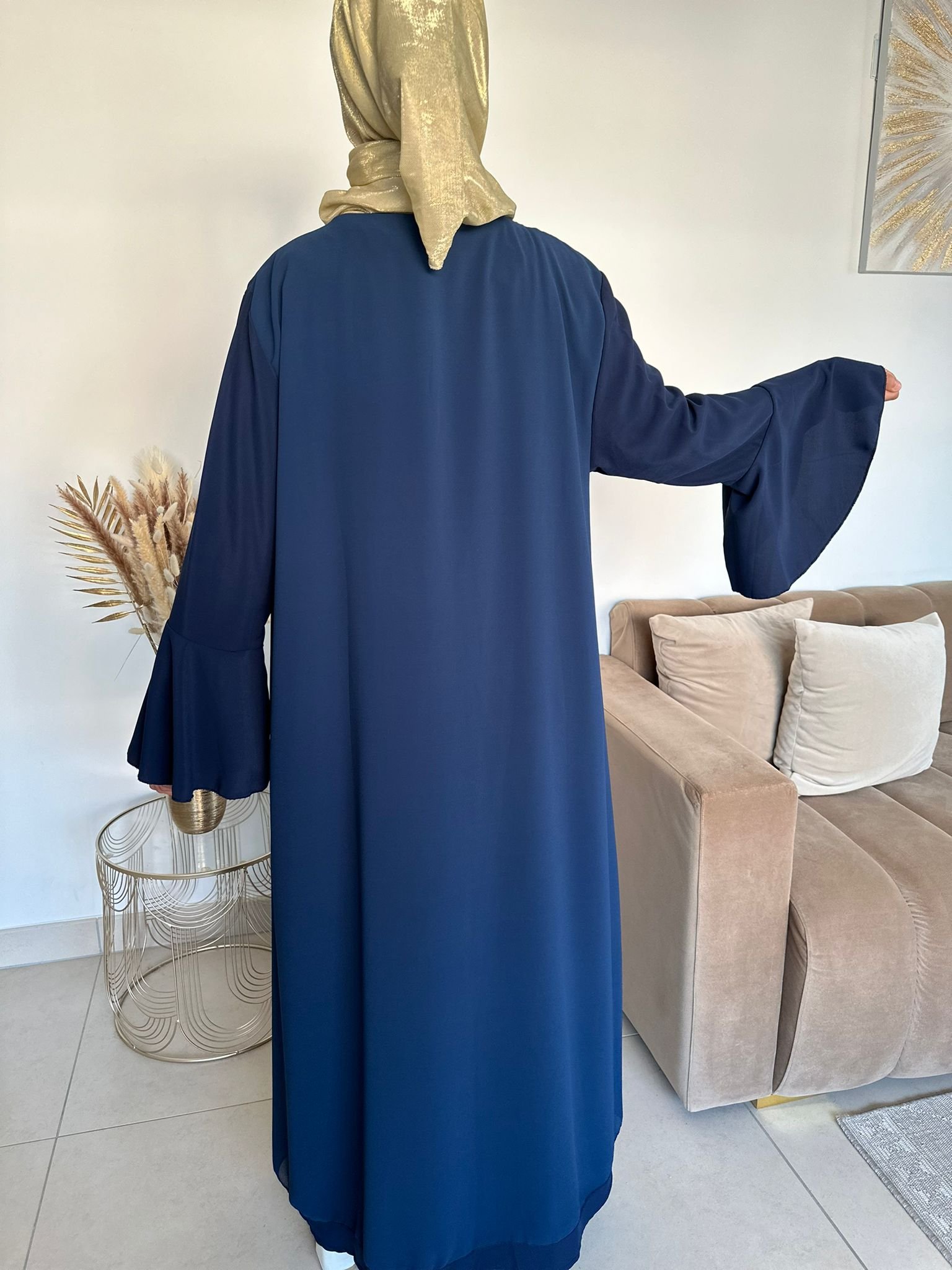 Abaya Robe de soirée voile en mousseline – Image 10