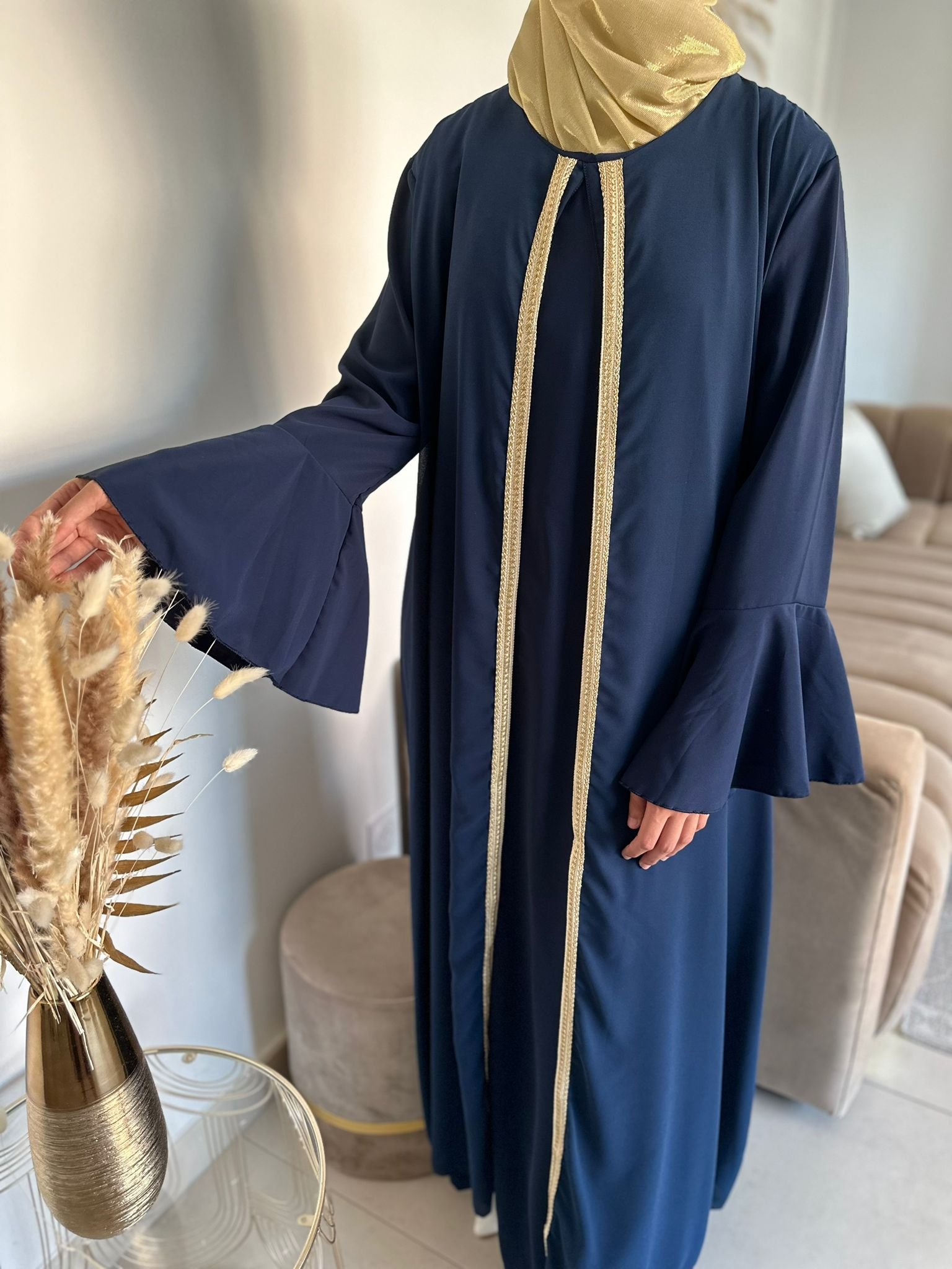 Abaya Robe de soirée voile en mousseline – Image 3