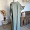 Abaya Robe en lin extra large fines rayures – Image 7