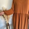 Abaya robe tissu Jazz deux volants – Image 2