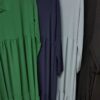 Abaya robe tissu Jazz deux volants – Image 6