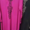 Robe Abaya Soie Médine broderies feuilles – Image 5