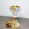 Brûleur d'Encens en Verre avec Couvercle Doré - Grand format 23 x 10 cm – Image 2