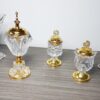 Brûleur d'Encens en Verre avec Détails Dorés - Format Moyen 15 x 8 cm – Image 4