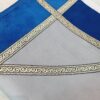 Tapis De Prière Bicolore Gris clair/ Bleu électrique En Velours Luxe – Image 3