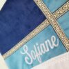 Tapis De Prière Bicolore Bleu marine/ émeraude En Velours Luxe – Image 5