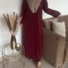 Abaya  soie de medine broderie majestueuse – Image 4