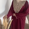 Abaya  soie de medine broderie majestueuse – Image 2
