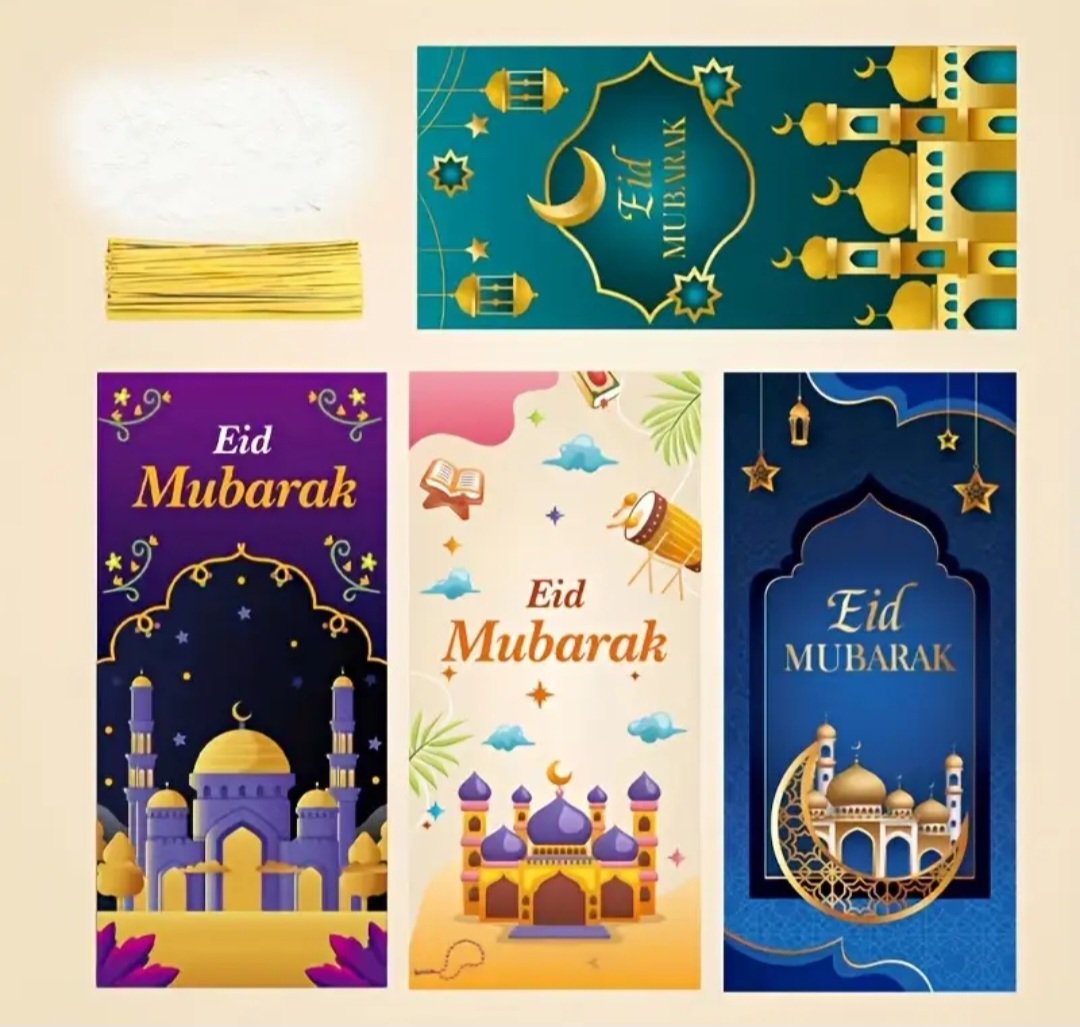 5 SACHETS pour BONBONS EID MUBARAK + ATTACHES couleurs mélangées – Image 4