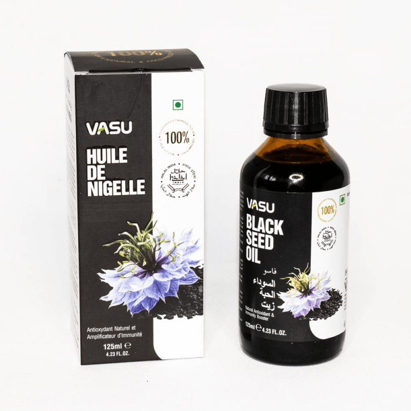 Huile de Nigelle Pure – VASU – Pressée à froid 125ml