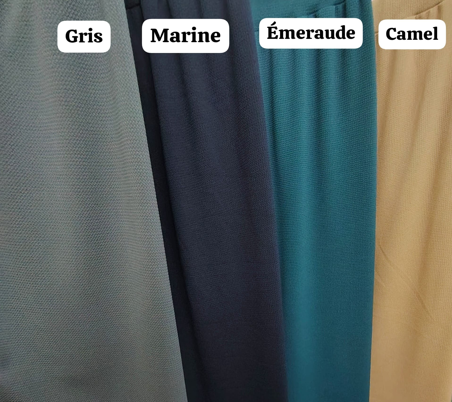 Pantalon ample et léger tissu mi-saison gaufrette – Image 3