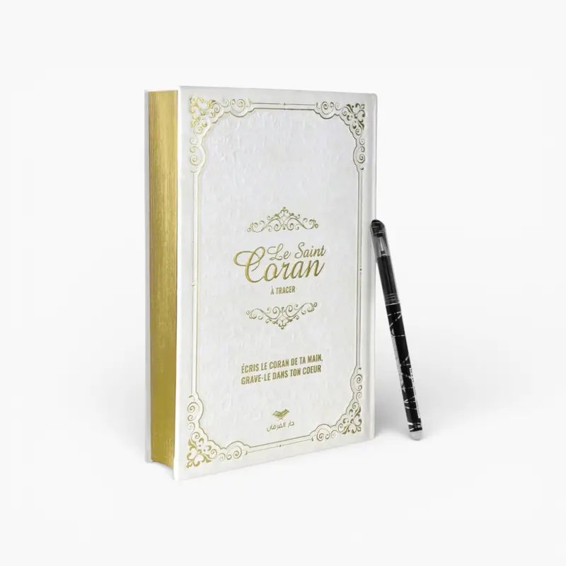 Coran blanc à Tracer avec Stylo Gommable Grand format