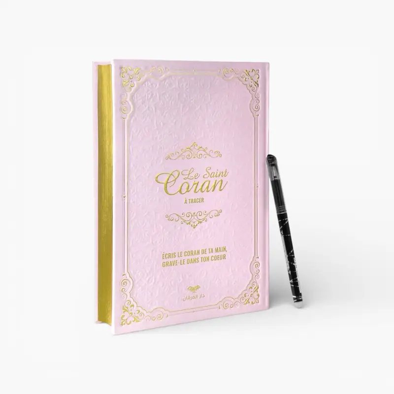 Coran rose à Tracer avec Stylo Gommable Grand format