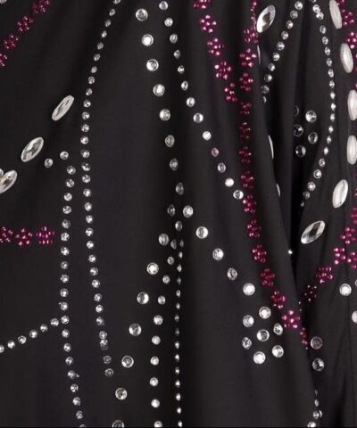 Alternative view of Abaya Kimono Papillon "Éclat de Perles" – Collection Prestige