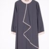 Abaya "Lina" – Élégance Contrastée – Image 3