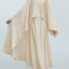 Abaya "Alya" – Satin Royal & Coupe Cape Asymétrique – Image 4