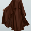 Abaya "Alya" – Satin Royal & Coupe Cape Asymétrique – Image 5