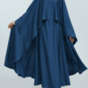 Abaya "Alya" – Satin Royal & Coupe Cape Asymétrique – Image 2