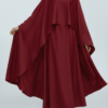Abaya "Alya" – Satin Royal & Coupe Cape Asymétrique – Image 3