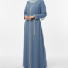 Abaya "Éclat de Cristal" – Coupe Fluide & Finitions Cristallines
