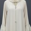 Abaya Robe "Éclat Impérial" – Broderies Florales & Dégradé Pastel – Image 2
