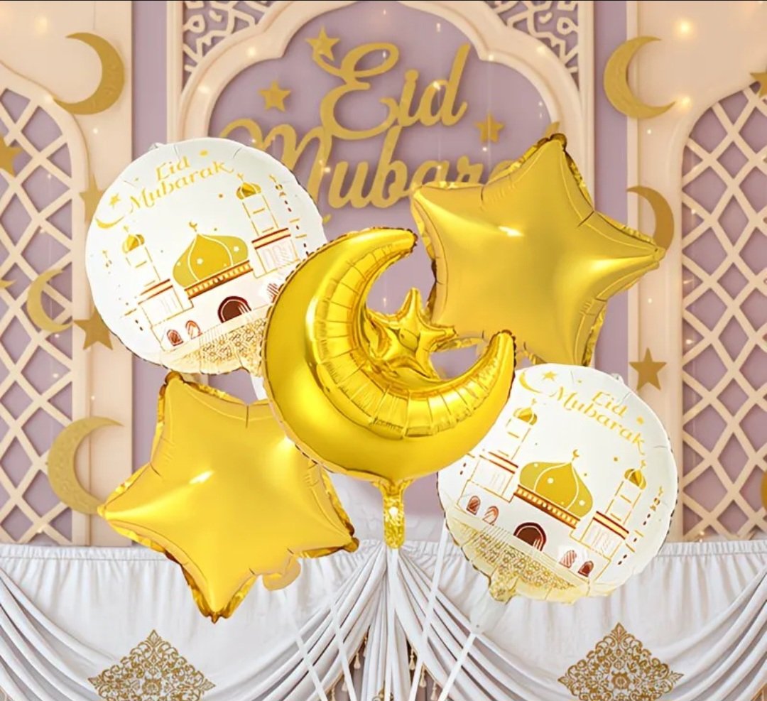Ensemble de Ballons de Décoration festive pour l'Aïd - 5 Pièces – Image 3