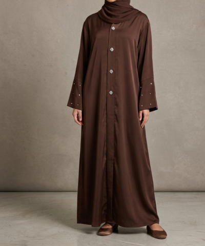 Abaya Kimono "L’Éclat de Satin" – Collection Prestige