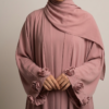 Ensemble Kimono Abaya et Hijab Flores – Image 2