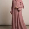 Ensemble Kimono Abaya et Hijab Flores